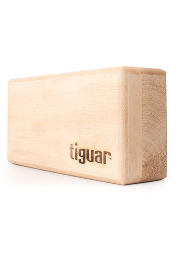 drewniana kostka do jogi tiguar