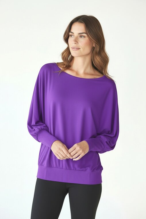 bluzka na zumbę fioletowa
