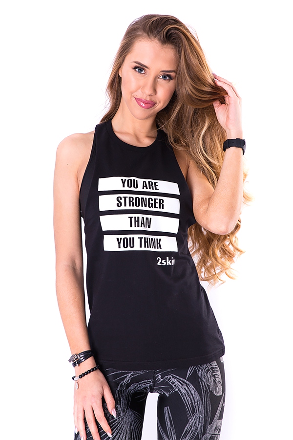 czarny tank top 