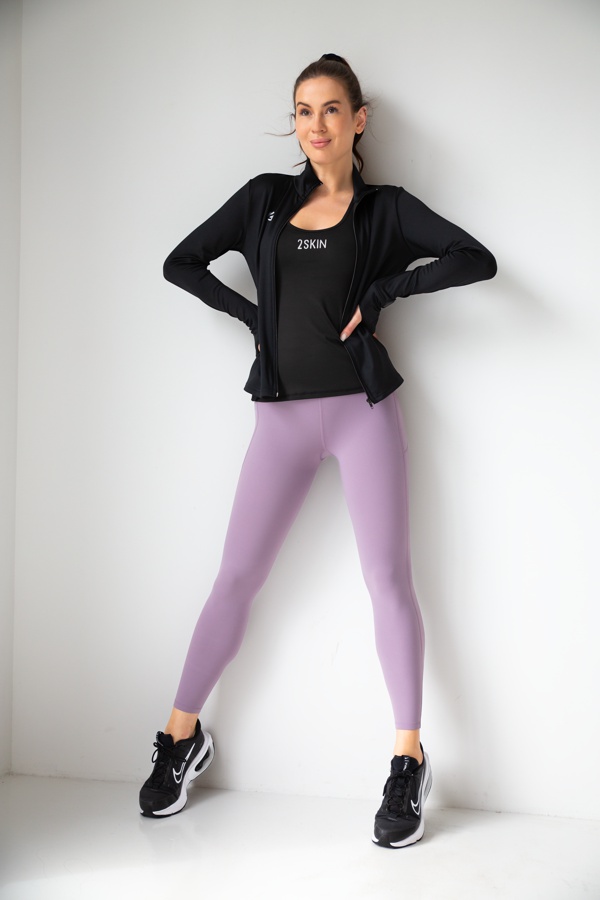 legginsy z wysokim stanem
